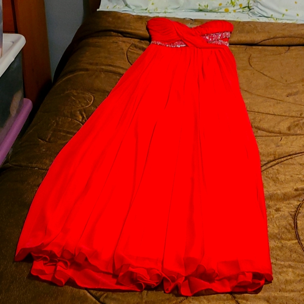 Gorgeous reddish pink gown